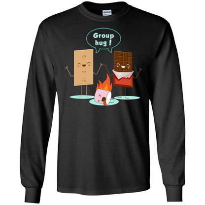 Funny Smores Chocolate Marshmallow Hiking Camping T-shirt Black