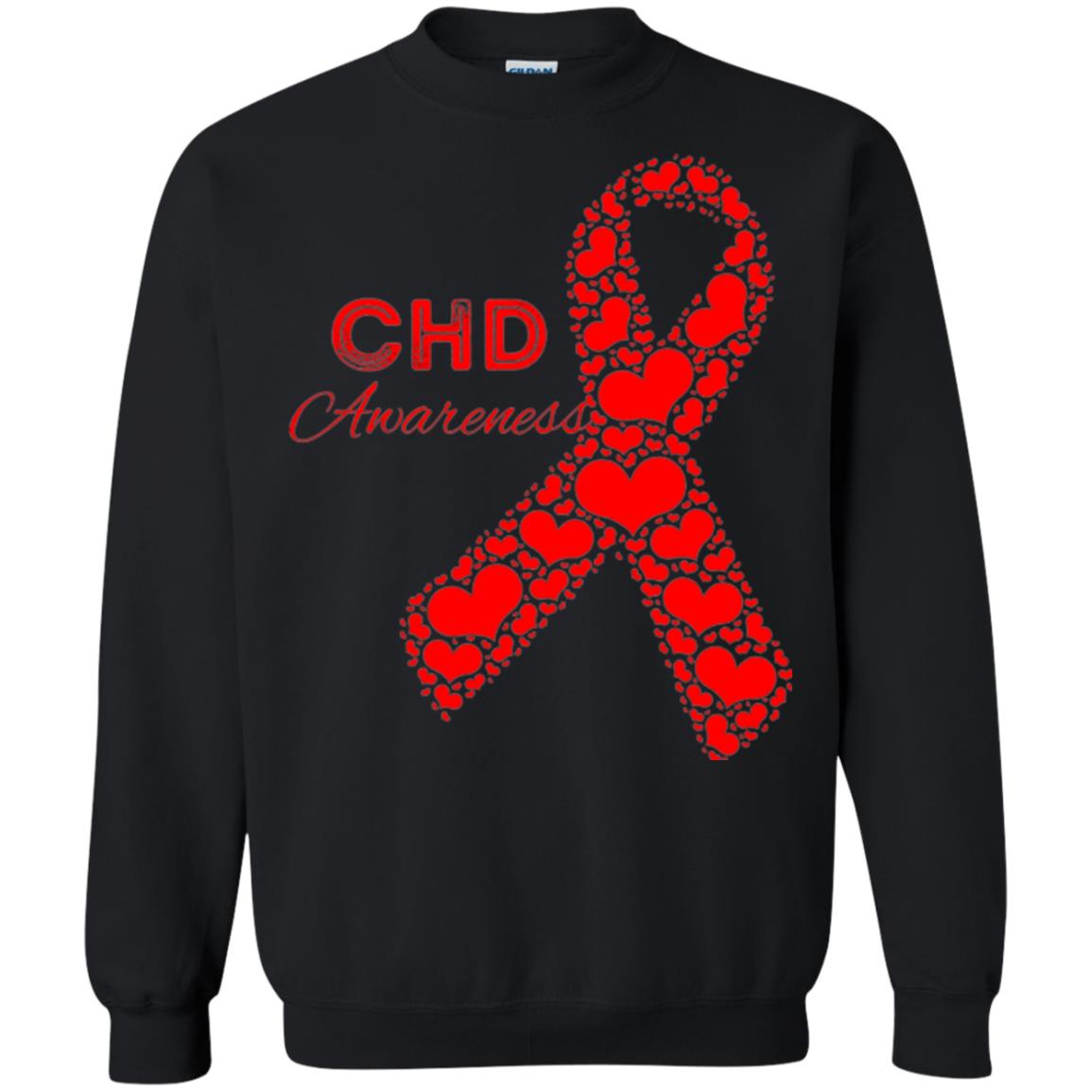 Chd Congenital Heart Defect Awareness T-shirt National Wear Red Black