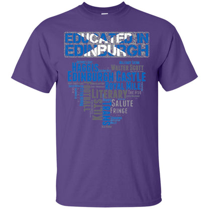 Edinburgh T-shirt Educated In Edinburgh Purple
