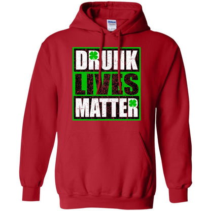 Vintage Drunk Lives Matter Saint Patrick_s Day T-shirt Red
