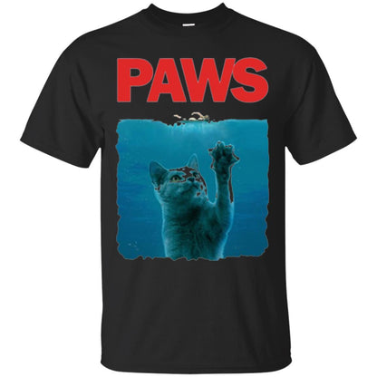 Cat Lover T-shirt Paws Kitten Meow Parody Black