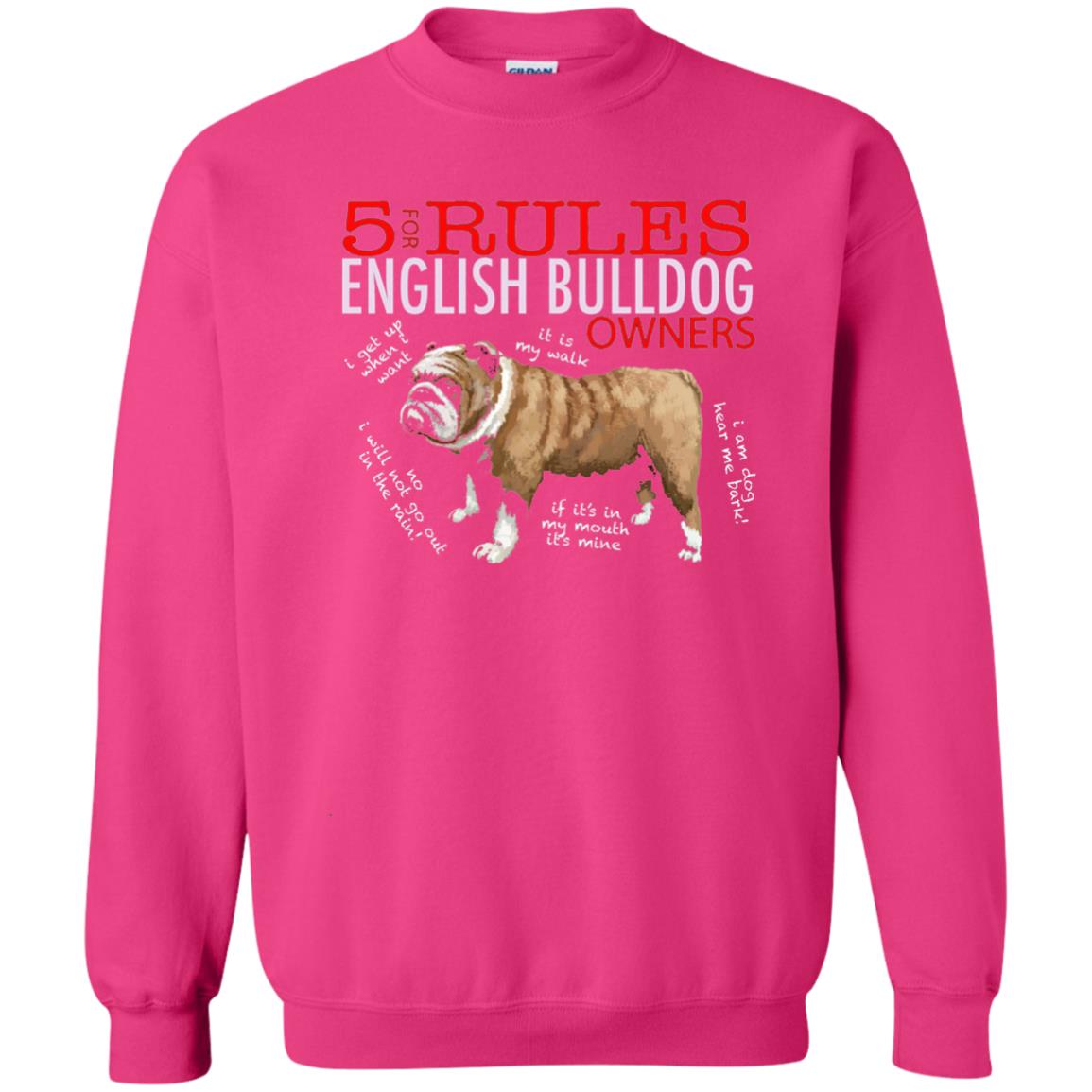 5 Rules For English Bulldog Owners Dog Lover Shirt Heliconia