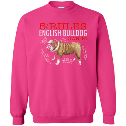 5 Rules For English Bulldog Owners Dog Lover Shirt Heliconia