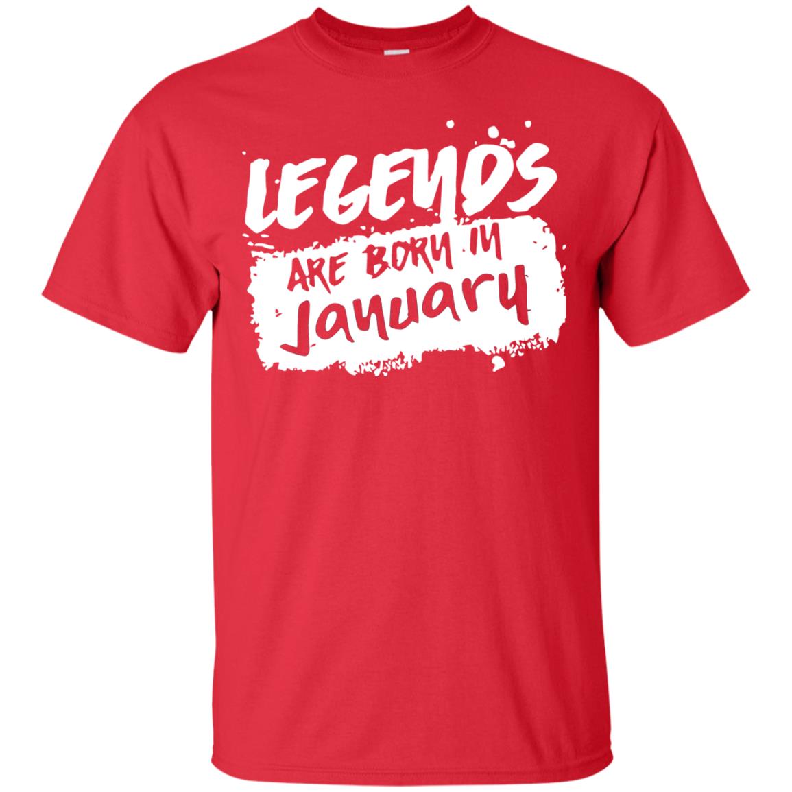 Junuary Birthday Shirt Legends Are Born In January Red