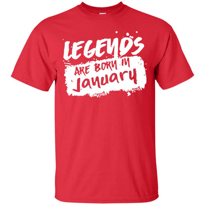 Junuary Birthday Shirt Legends Are Born In January Red