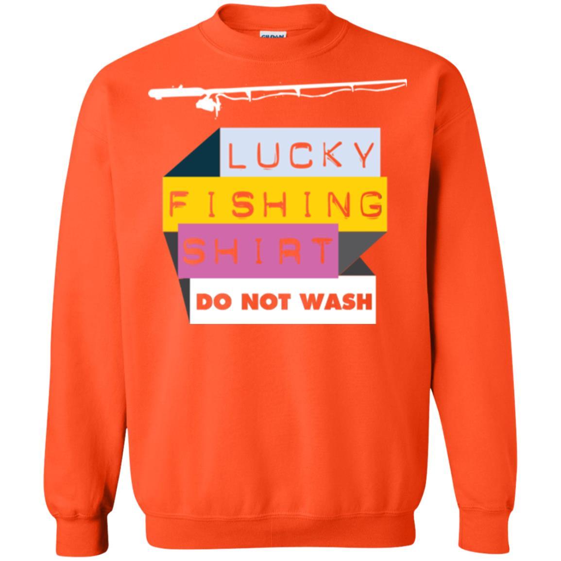 Fisherman T-shirt Lucky Fishing Shirt Do Not Wash Orange
