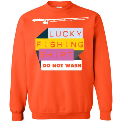 Fisherman T-shirt Lucky Fishing Shirt Do Not Wash Orange