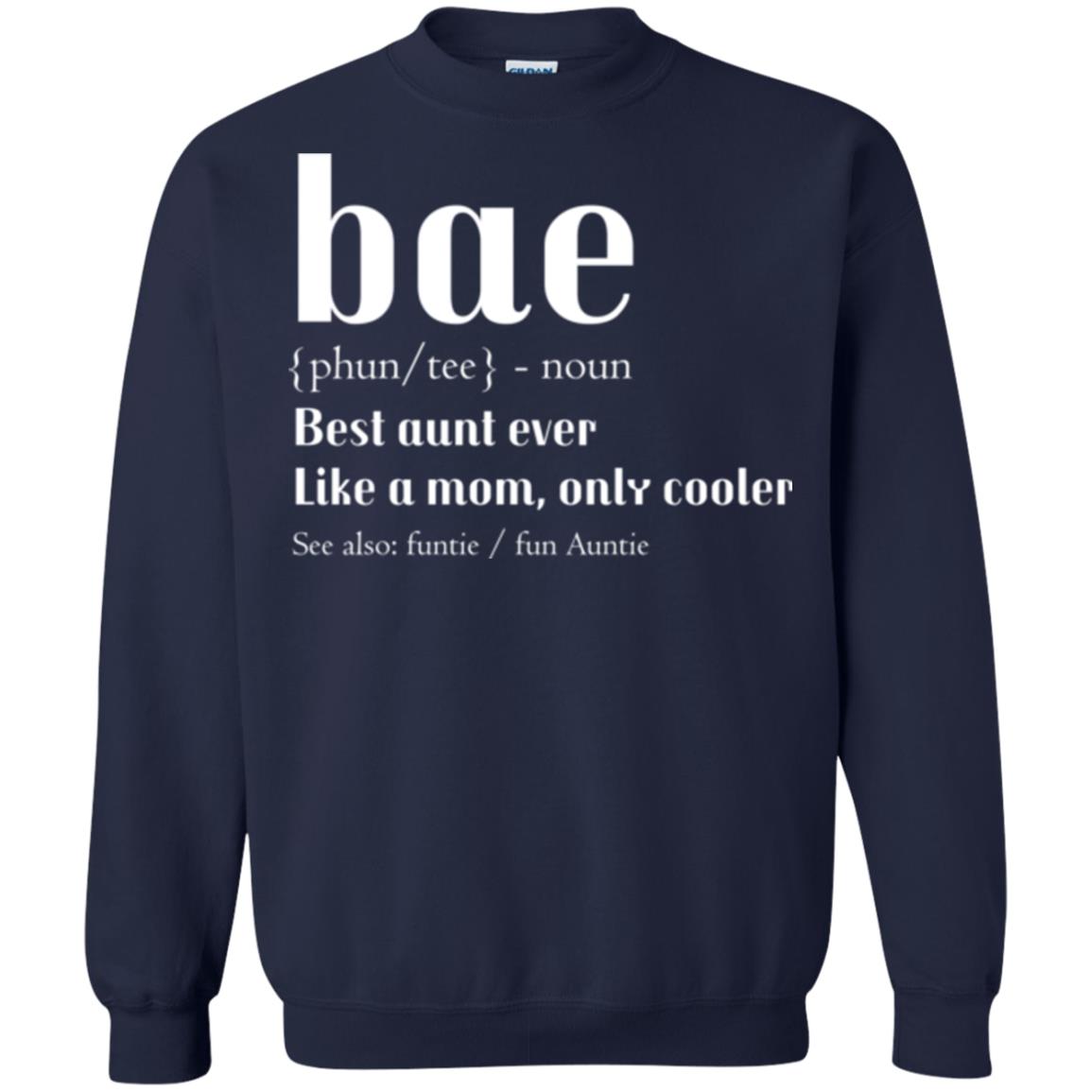 Aunt T-shirt Bae Best Aunt Ever Navy