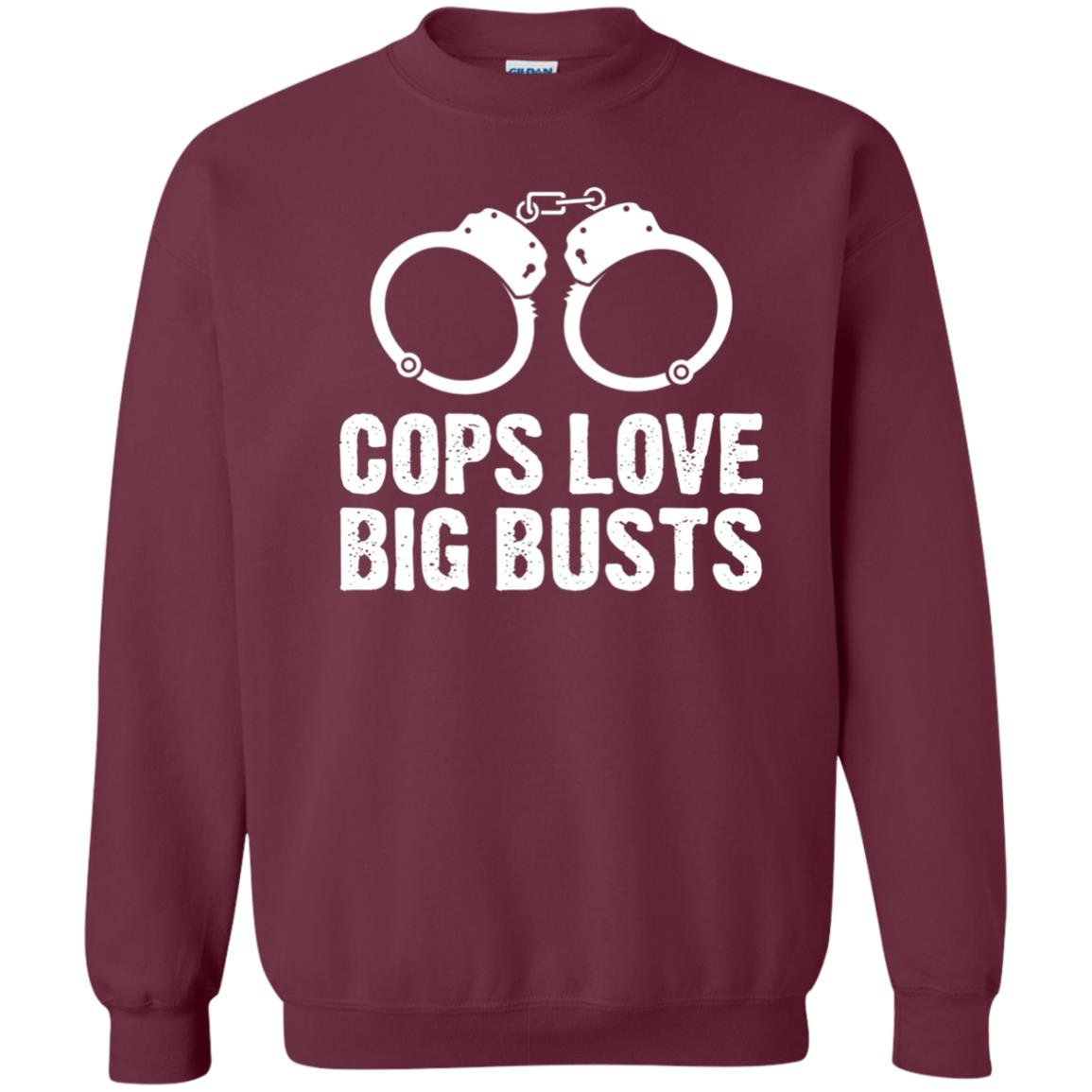 Cops Love Big Busts Usa Police Shirt Maroon