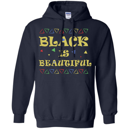 African American T-shirt Black Is Beautiful Navy