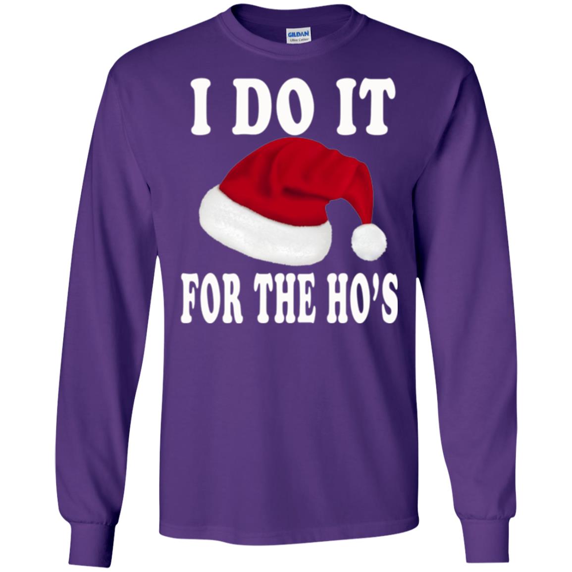 Christmas T-shirt I Do It For The Ho_s Purple