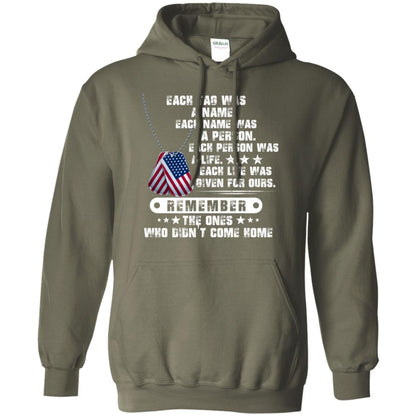 Each Tag Was A Name. Each Name Was A Person. Each Person Was A Life Shirt Military Green