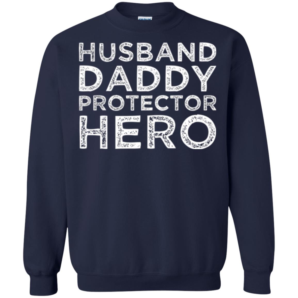 Husband Daddy Protector Hero T-shirt Navy