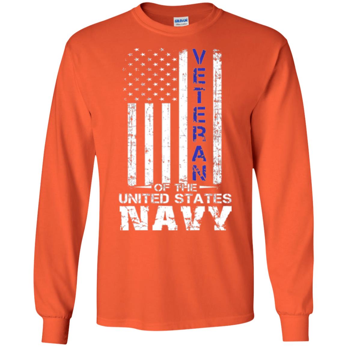 Us Navy Veteran T-shirt Orange
