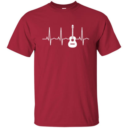 Guitarist T-shirt Guitar Heartbeat T-shirt Cardinal