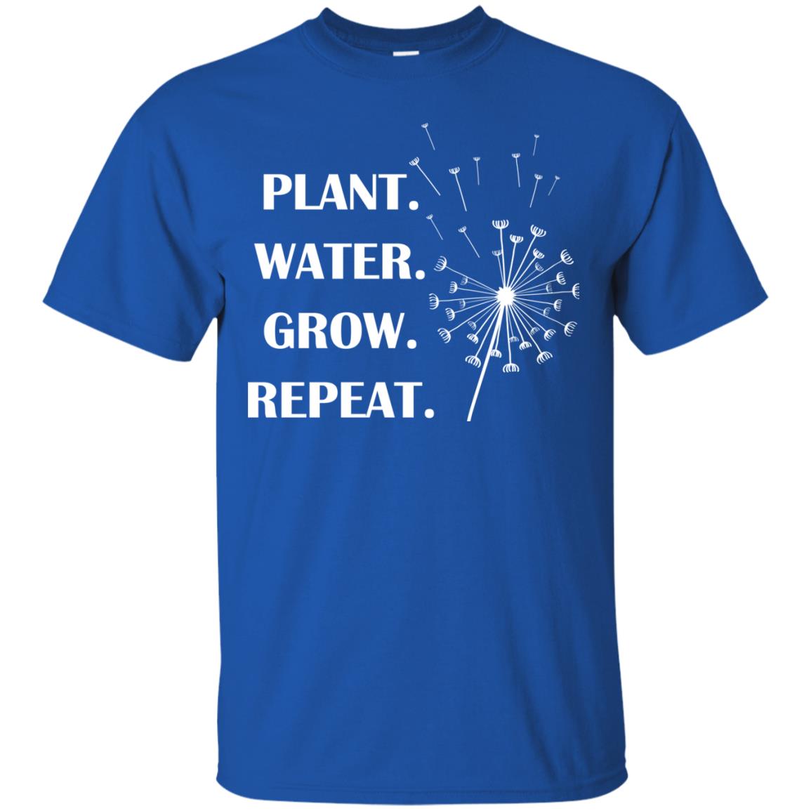 Plant Water Grow Repeat Gradener T-shirt Royal