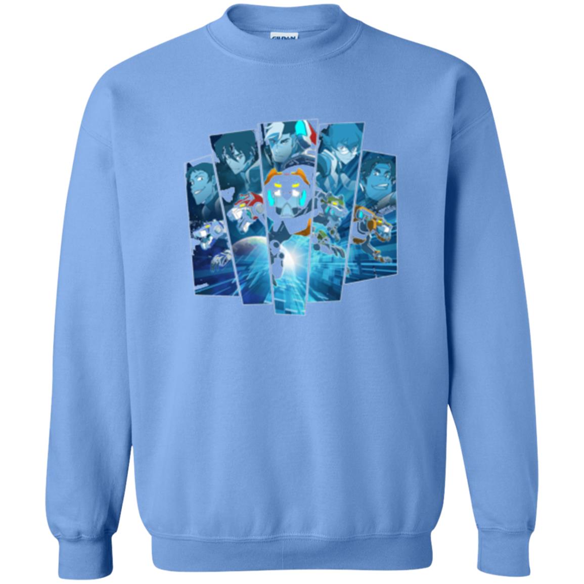 Voltron Legendary Defender 5 Lions In Blue Hue T-shirt Carolina Blue