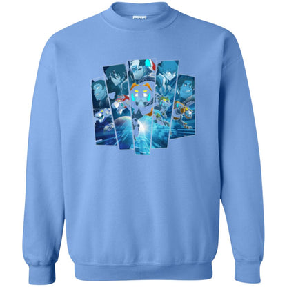 Voltron Legendary Defender 5 Lions In Blue Hue T-shirt Carolina Blue