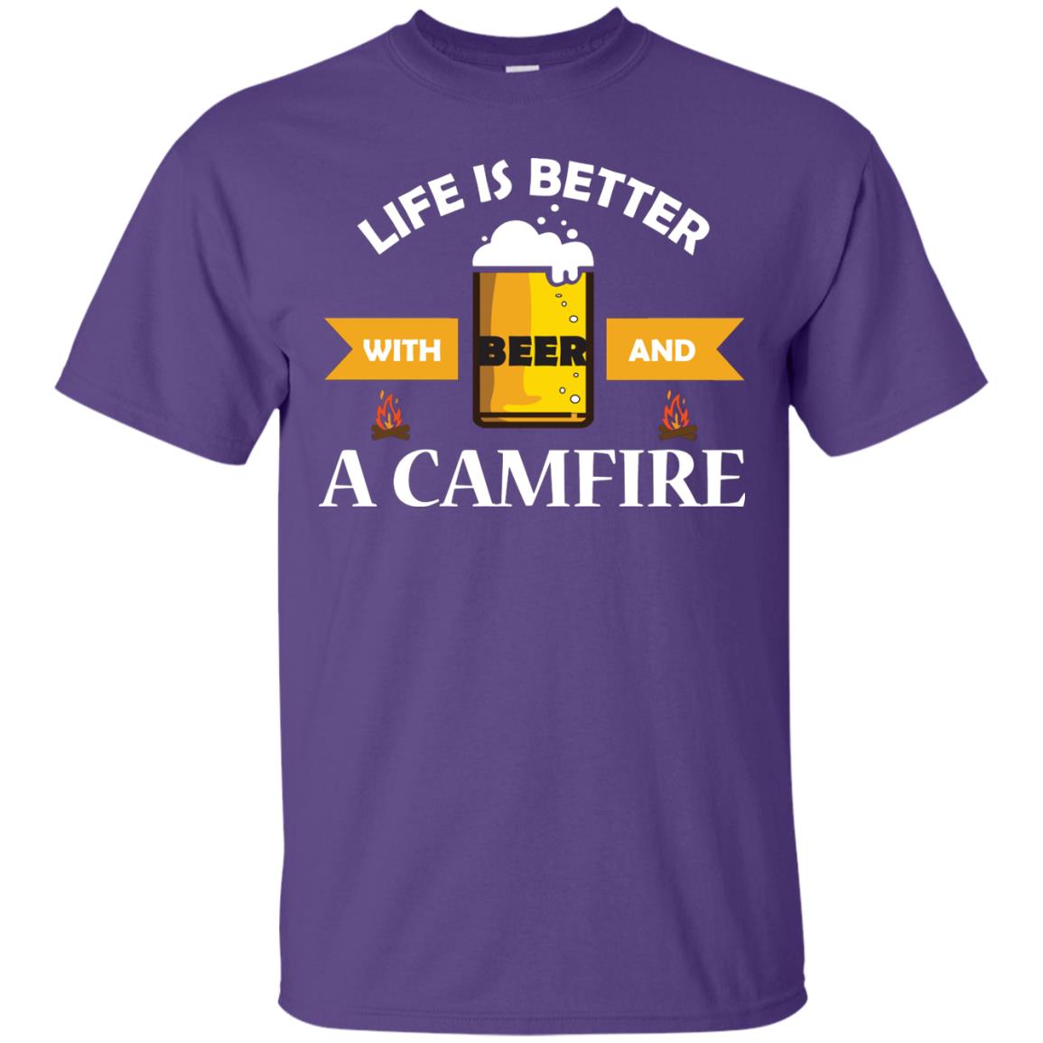 Life Is Better With Beer And A Camfire Shirt Purple