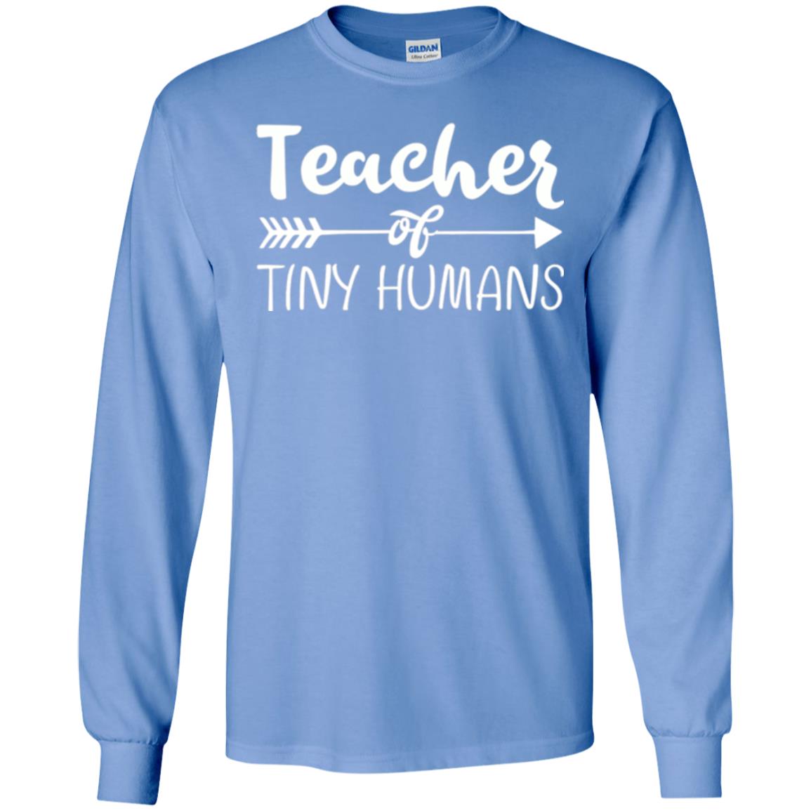 Kindergarten Preschool T-shirt Teacher Of Tiny Humans Carolina Blue