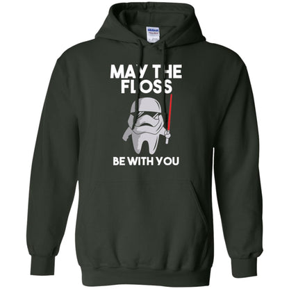 Dentist T-shirt May The Floss Be With You T-shirt Forest Green