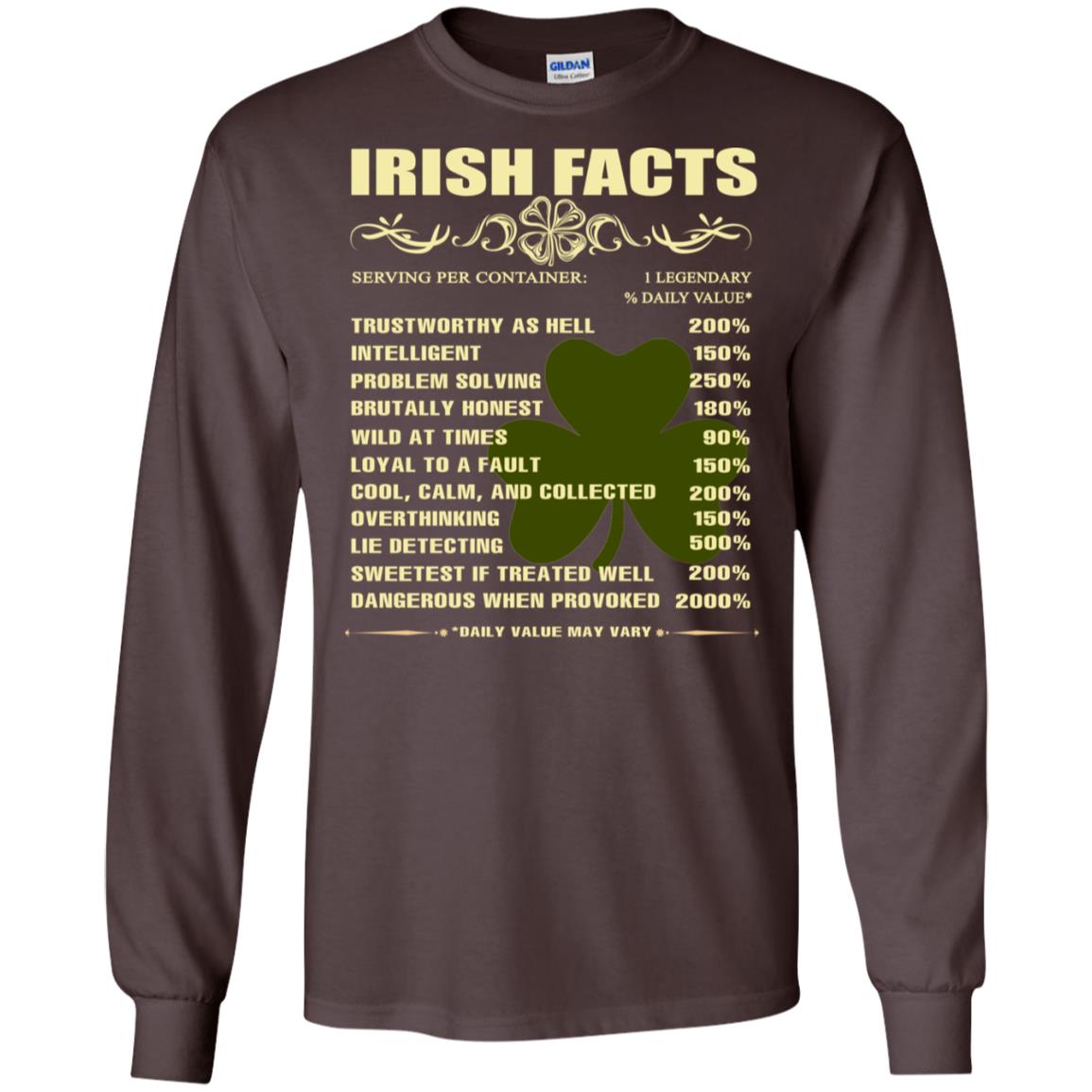 Irish Facts Intelligent Problem Solving Shirt Dark Chocolate