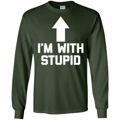 Im With Stupid T-shirt Forest Green