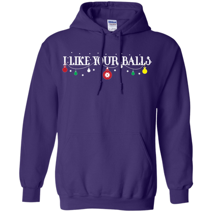 Christmas T-shirt I Like Your Balls Purple