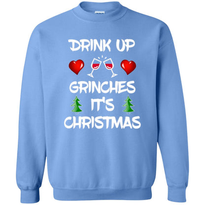 Christmas T-shirt Drink Up Grinches It_s Christmas Carolina Blue