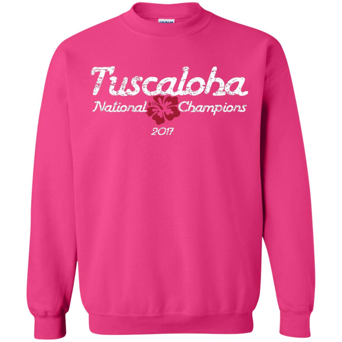 Football T-shirt Alabama Tuscaloha National Champions 2017 Heliconia