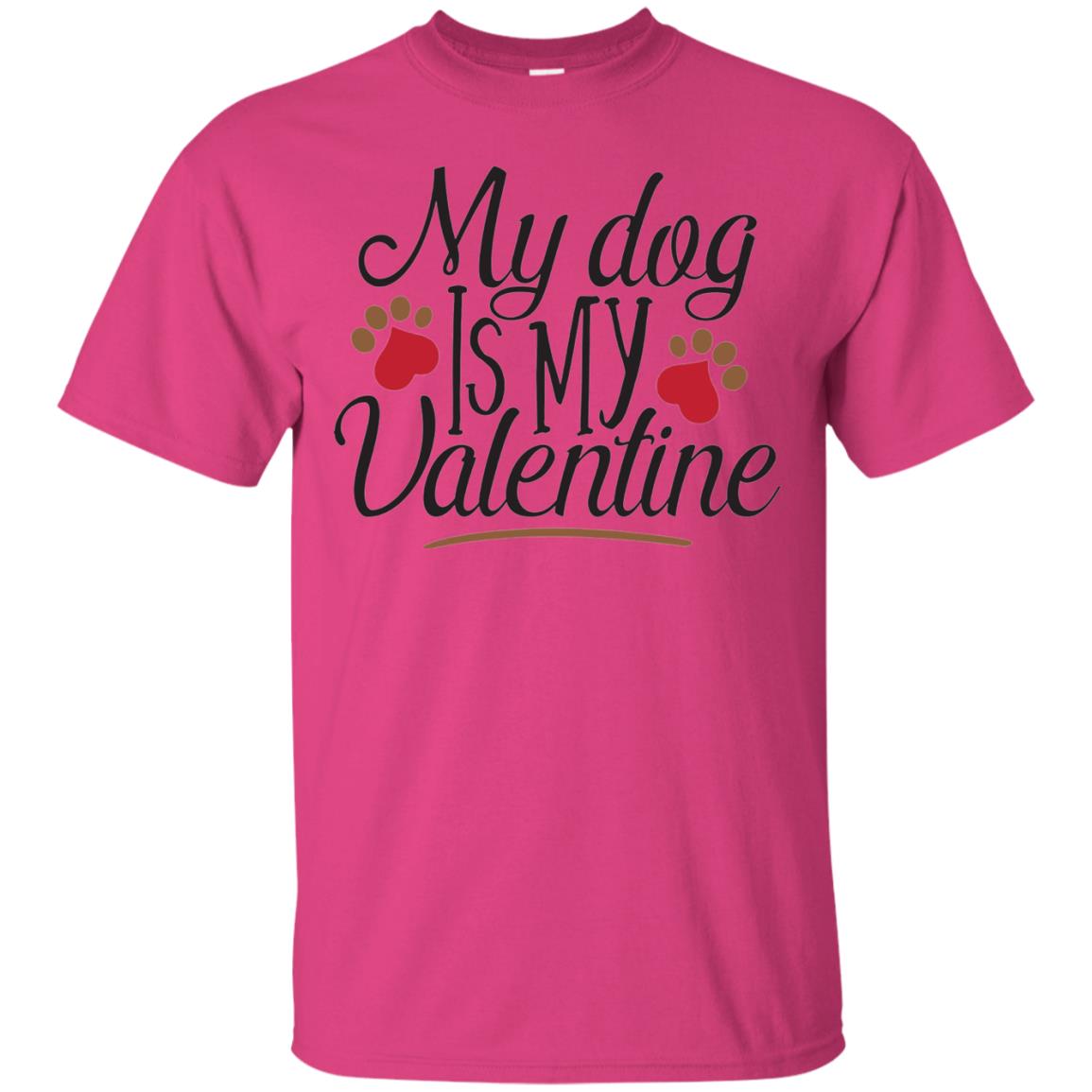 Happy Valentine_s Day T-shirt My Dog Is My Valentine Heliconia