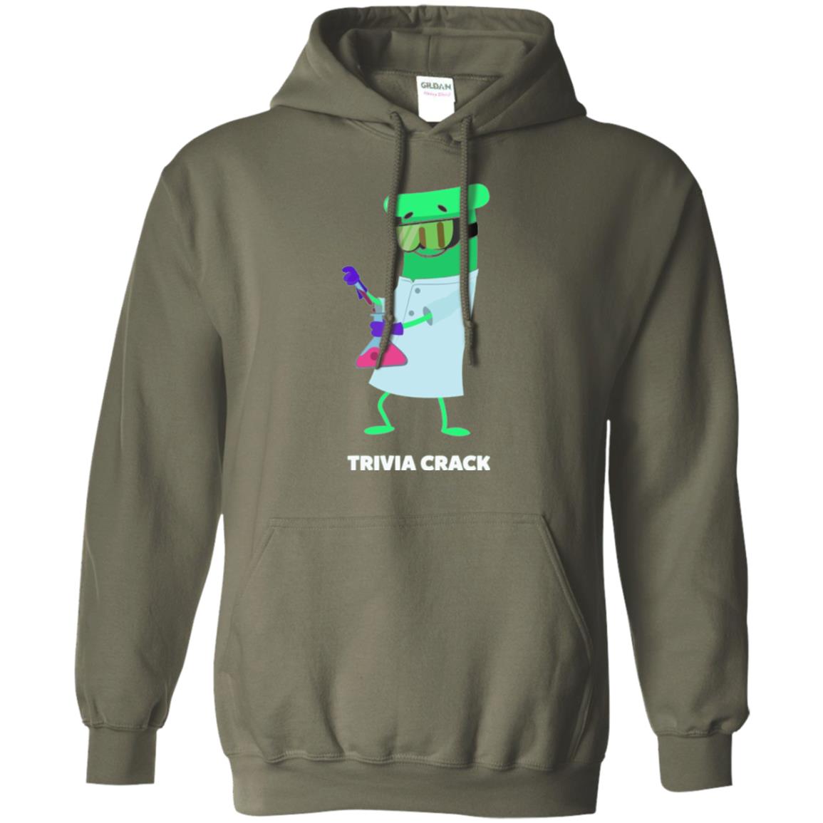 Cute Trivia Crack Scientist Al T-shirt Military Green