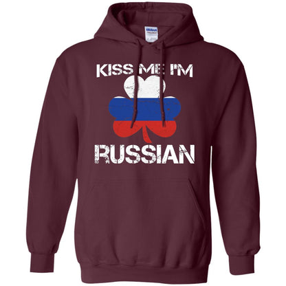 Kiss Me Russian Distressed St. Patrick_s Day 2018 T-shirt Maroon