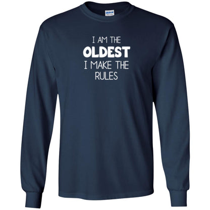 Family T-shirt I'm The Oldest I Make The Rules Navy