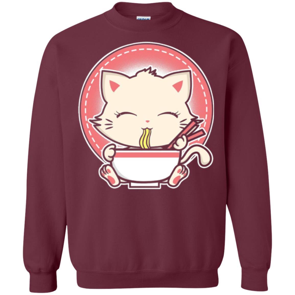 Anime T-shirt Kawaii Japanese Cat Ramen