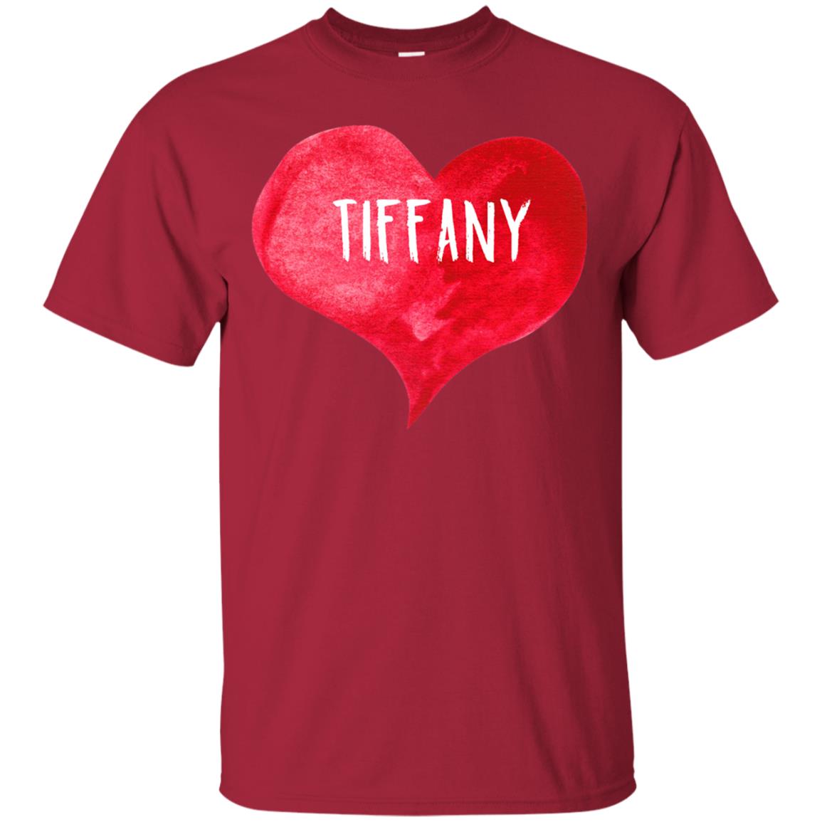 Valentine_s Day T-shirt I Love Tiffany Love Heart T-shirt Cardinal
