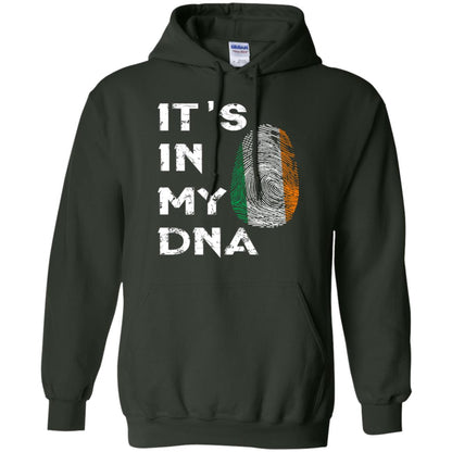It's In My Dna Fingerprint Irish Ireland Gift Shirt Forest Green