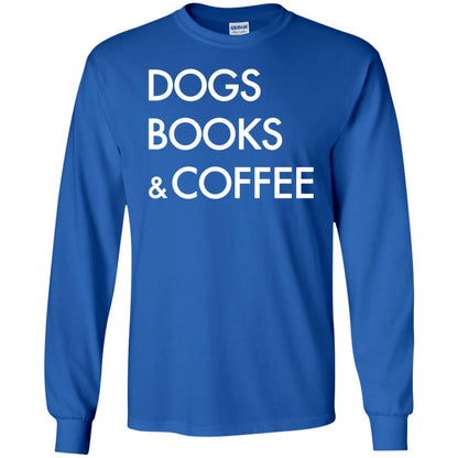 Dog Book And Coffee Shirt Royal