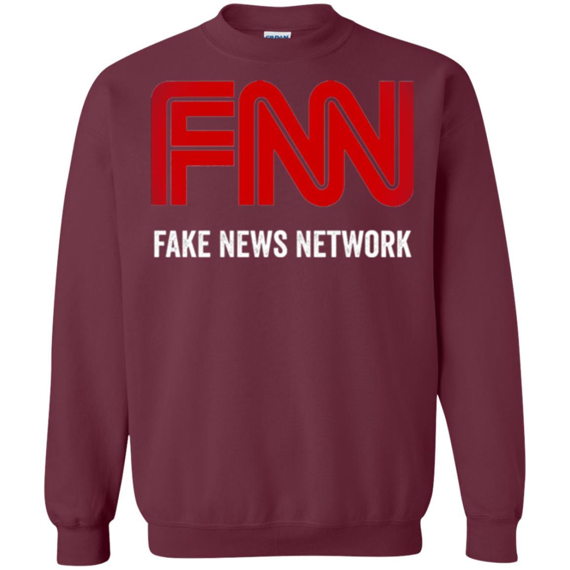 Anti Trump T-shirt Fnn The Fake News Network Maroon