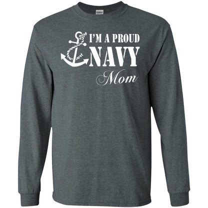 Pride Military Mother Shirt Im A Proud U.s. Navy Mom Dark Heather