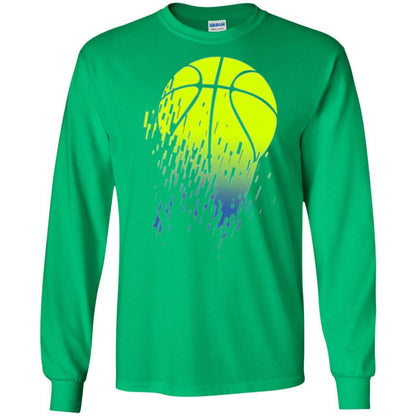 Basketball T-shirt Disintegrating Neon Green Irish Green