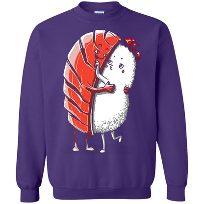 Sushi Lover T-shirt Salmon Sashimi Sushi Hug Love Purple