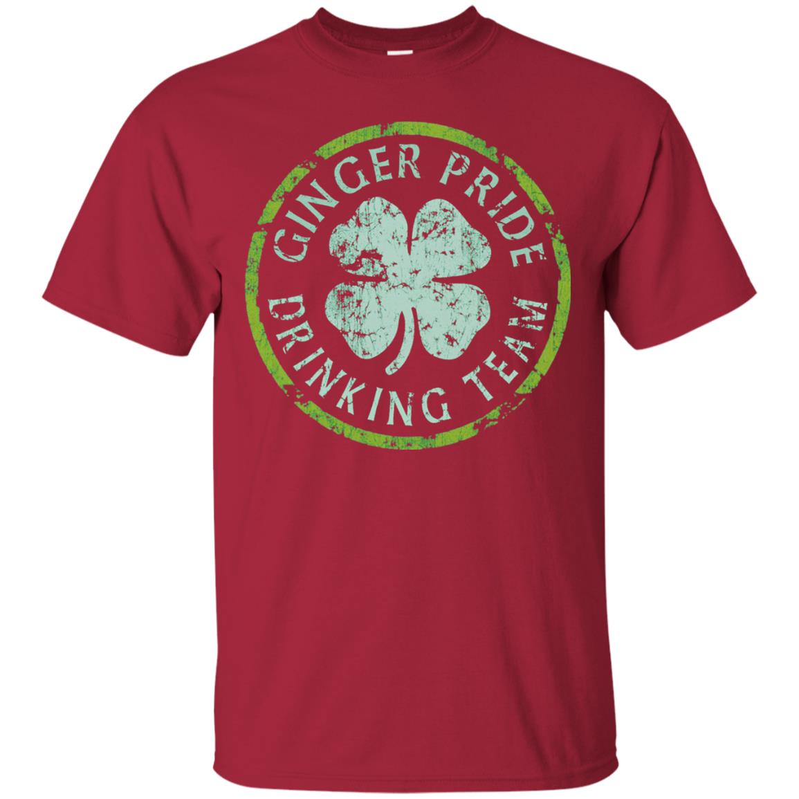 Funny Ginger Pride Drinking Team Irish T-shirt Cardinal