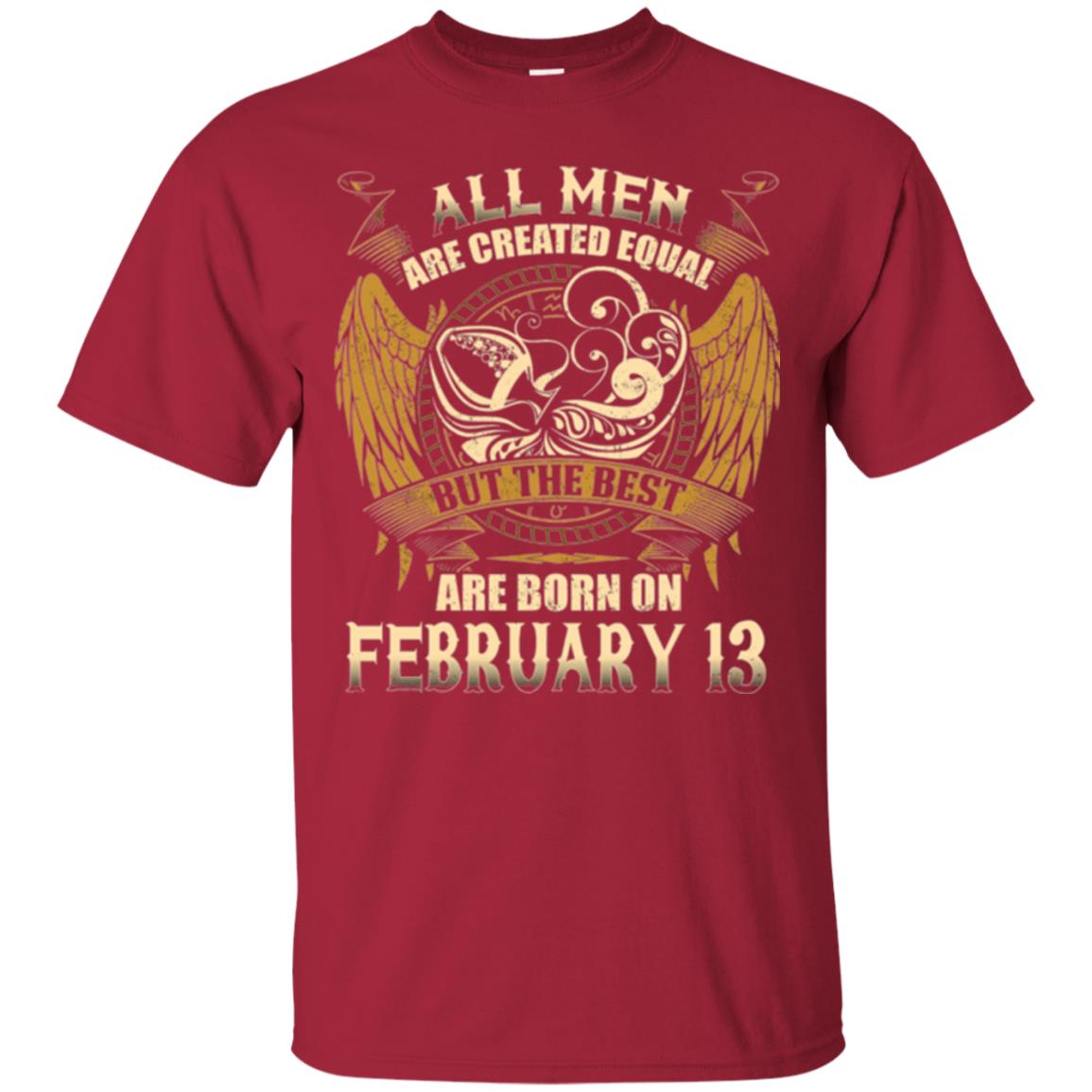 Aquarius T-shirt The Best Are Born On February 13 Cardinal