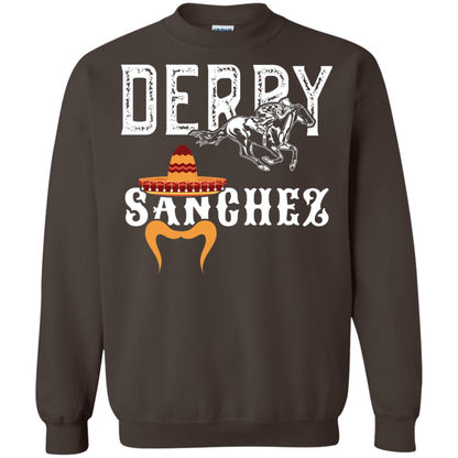 Derby Sanchez When Cinco De Mayo Derby Collide Shirt Dark Chocolate