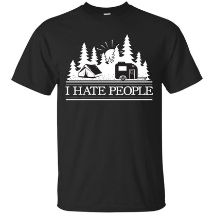 I Hate People Camping Lover Shirt Black