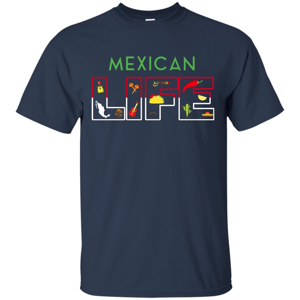 Mexican Life Cinco De Mayo T-shirt Navy