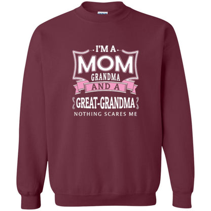Nana T-shirt Nothing Scares Me I_m Mom Grandma Maroon