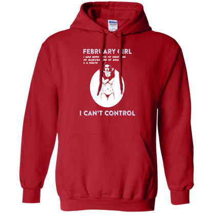 February Girl I Was Born With My Heart T-shirt Red