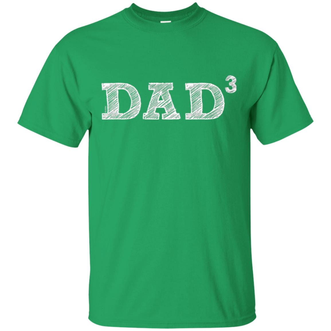 Men_s Dad3, Three Kids Father_s Day, Father Of Three T-shirt Irish Green